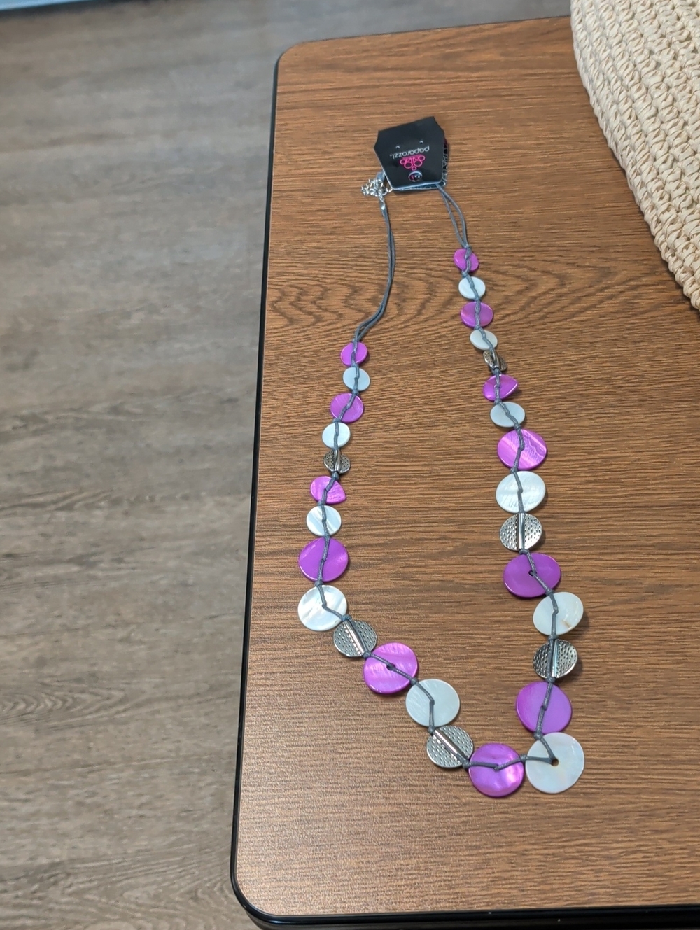 paparazzi Purple and Silver Disc Layered Necklace